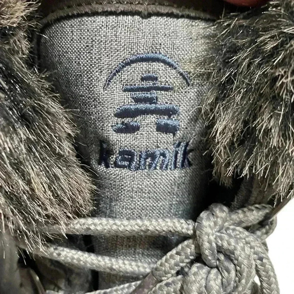 Kamik SNOWVALLEY Winter Boots 8 Grey Faux Fur Waterproof Thinsulate Insulation - Picture 3 of 15